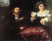 Lorenzo Lotto Husband and Wife oil